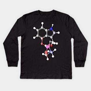 Psilocybin Molecule Kids Long Sleeve T-Shirt